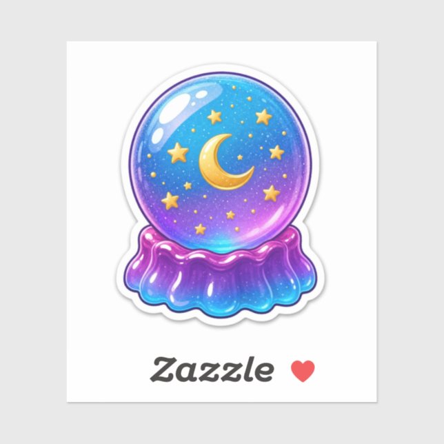 Magic Crystal Ball Jelly Celestial Moon Sticker (Sheet)