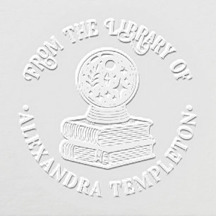 Magic Crystal Ball on Books Library Name Embosser