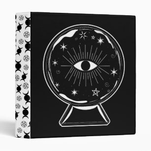 Magic Crystal Ball Scry Seeing Eye Tells All 3 Ring Binder