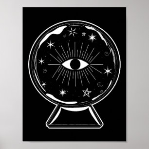 Magic Crystal Ball Scry Seeing Eye Tells All Poster