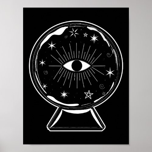 Magic Crystal Ball Scry Seeing Eye Tells All Poster