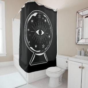 Magic Crystal Ball Scry Seeing Eye Tells All Shower Curtain