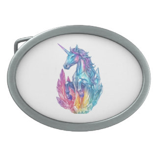 Magic Crystal Cave Unicorn (1) Belt Buckle