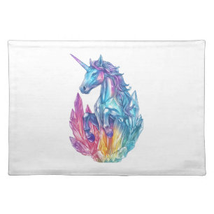 Magic Crystal Cave Unicorn (1) Cloth Placemat
