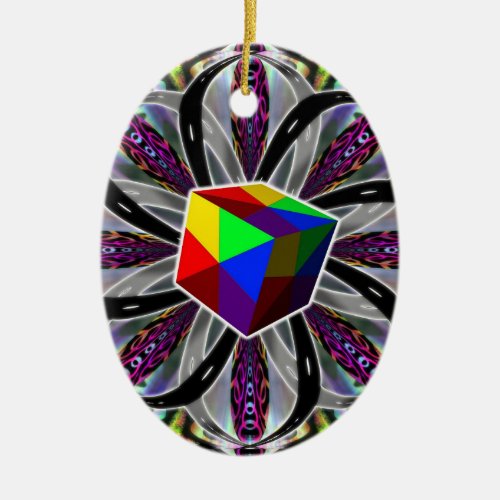 Magic Cube Ceramic Ornament