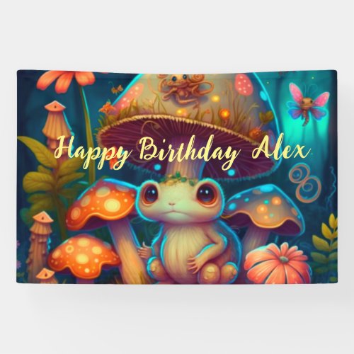 Magic cute frog mushroom   banner