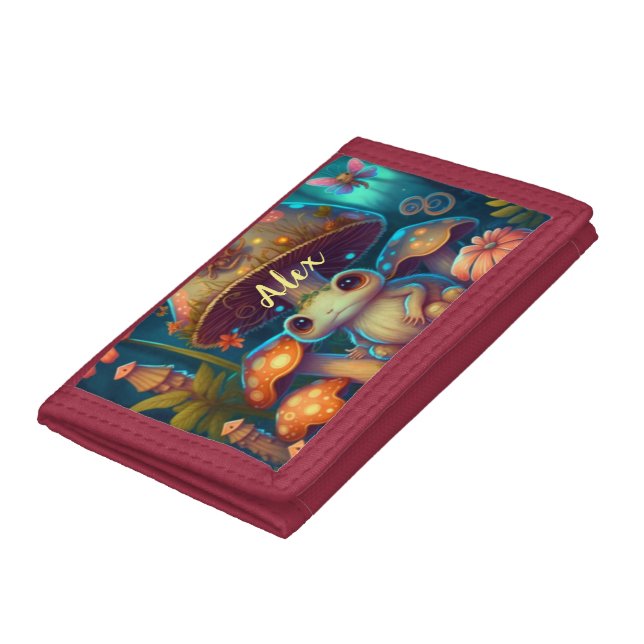 Magic cute frog mushroom    trifold wallet (Bottom)