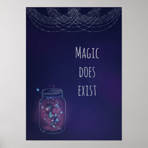 Magic Does Exist FireFly Mason Jar Poster