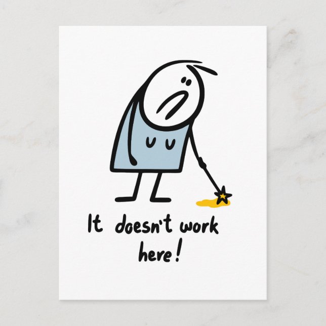 Magic doesn`t work postcard (Front)