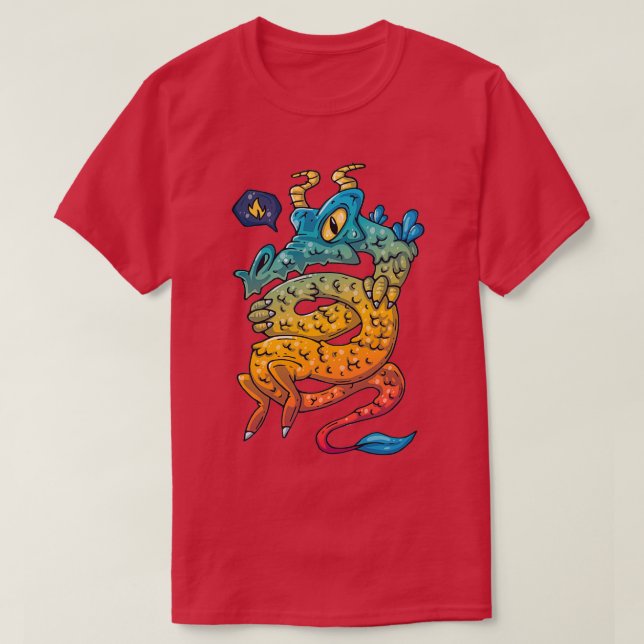 Magic Drago Dragon Magical Creature Art T-Shirt (Design Front)