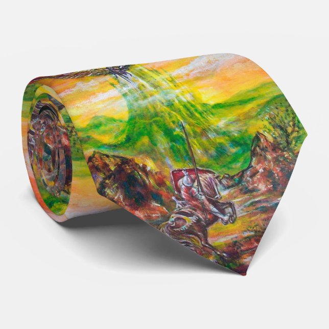 MAGIC DUEL BETWEEN BRADAMANT AND NEGROMANCER  NECK TIE (Rolled)