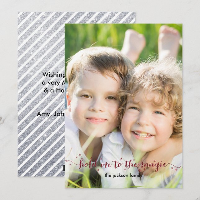 Magic Dust Photo Holiday Card (Front/Back)