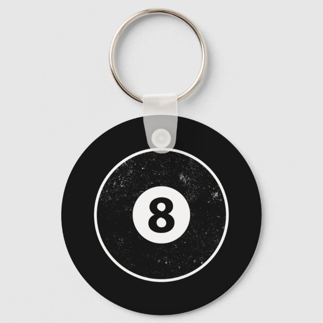 Magic Eight Ball Billiard Pool Keychain (Front)