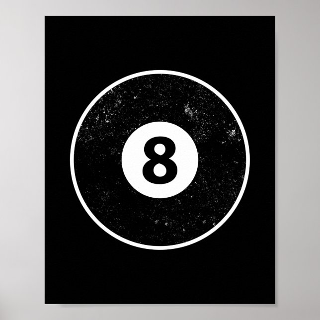 Magic Eight Ball Billiard Pool Poster (Front)