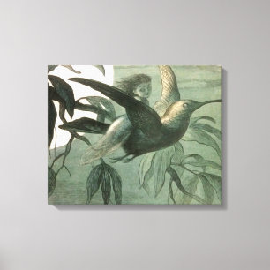 Magic Elf Flying Night Moon Art Canvas Print