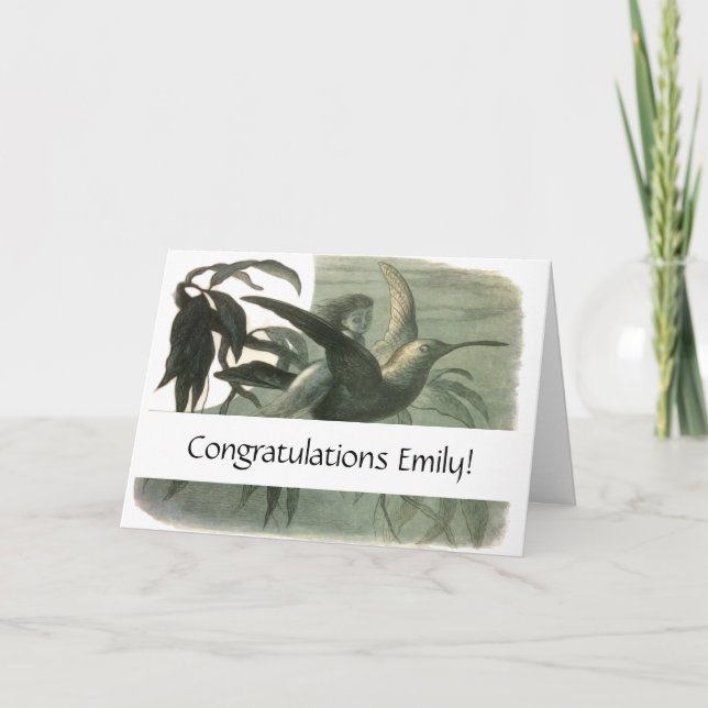 Magic Elf Flying Night Moon Art Card (Front)