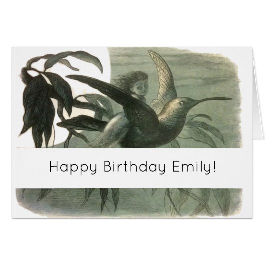 Magic Elf Flying Night Moon Art Cards (Front Horizontal)