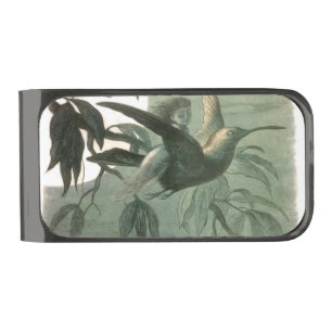 Magic Elf Flying Night Moon Art Gunmetal Finish Money Clip