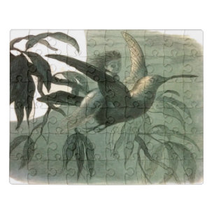 Magic Elf Flying Night Moon Art Jigsaw Puzzle