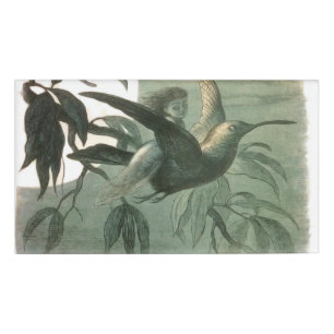 Magic Elf Flying Night Moon Art Name Tag