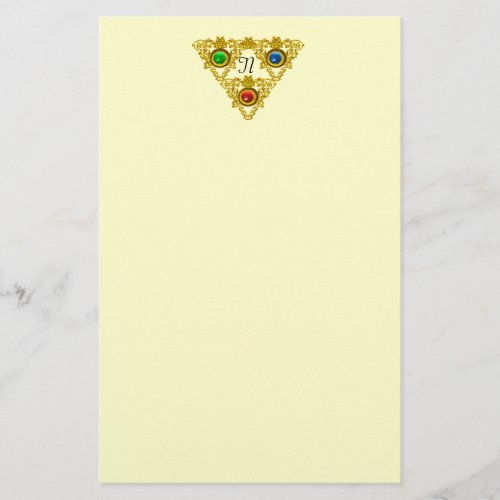 MAGIC ELFIC TALISMAN GOLD TRIANGLE  Cream Stationery