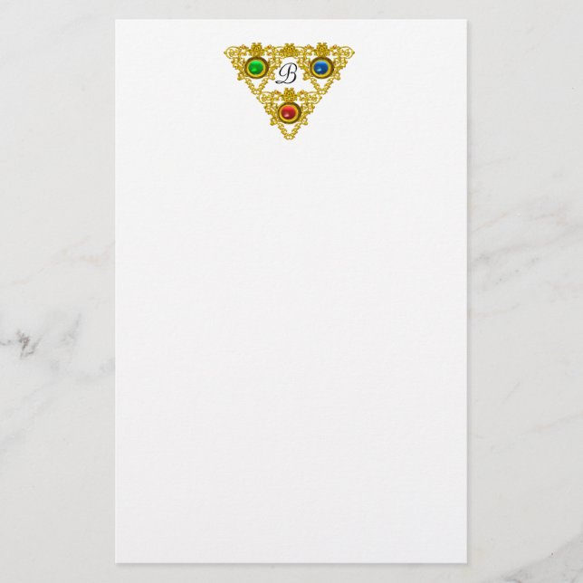 MAGIC ELFIC TALISMAN /GOLD TRIANGLE  White Stationery (Front)