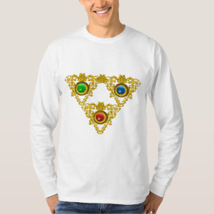 MAGIC ELFIC TALISMAN /GOLD TRIANGLE WITH GEMSTONES T-Shirt