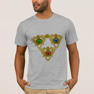 MAGIC ELFIC TALISMAN /GOLD TRIANGLE WITH GEMSTONES T-Shirt