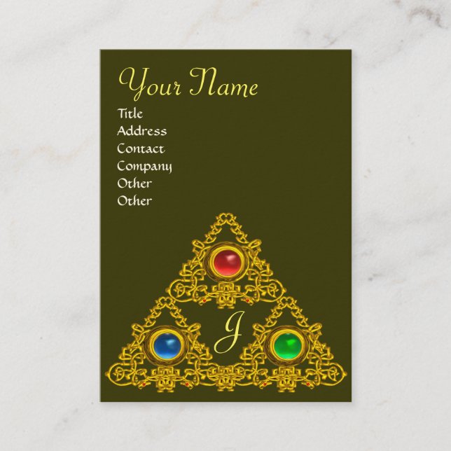 MAGIC ELFIC TALISMAN MONOGRAM BUSINESS CARD (Front)