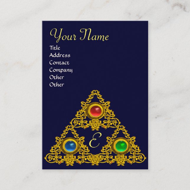 MAGIC ELFIC TALISMAN MONOGRAM BUSINESS CARD (Front)