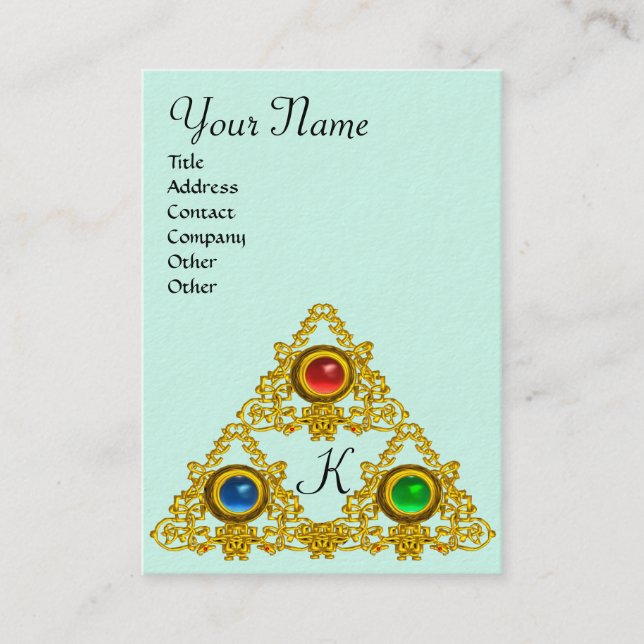 MAGIC ELFIC TALISMAN MONOGRAM BUSINESS CARD (Front)