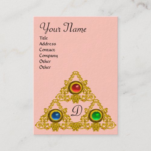 MAGIC ELFIC TALISMAN MONOGRAMpink Business Card