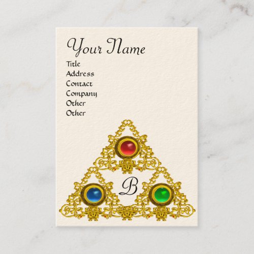 MAGIC ELFIC TALISMAN MONOGRAMwhite Business Card