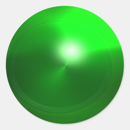 MAGIC EMERALD bright vibrant green Classic Round Sticker