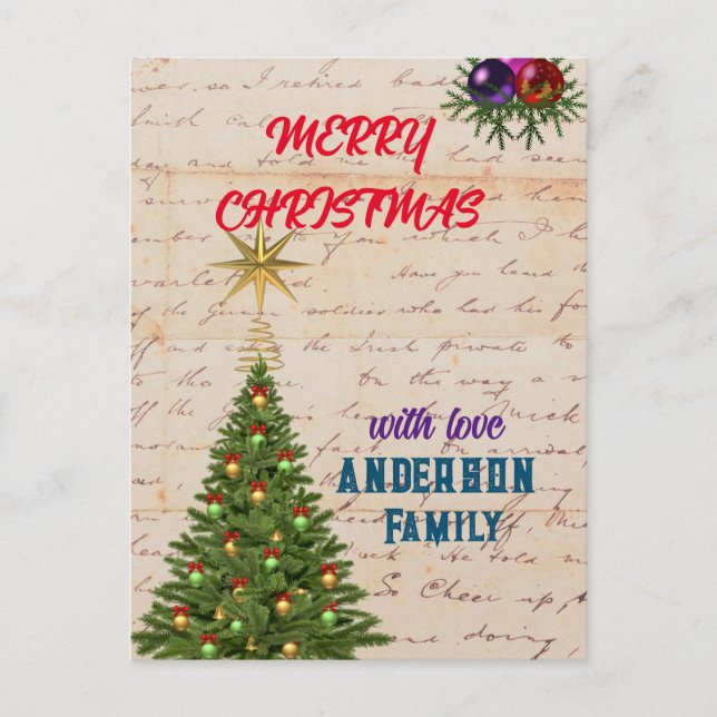 MAGIC ENCHANTING ELEGANCE CHRISMAS POST  Card (Front)