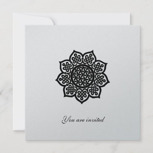 MAGIC EVENTCELTIC KNOT Black Silver Invitation