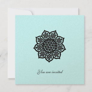 MAGIC EVENT metallic gold paper Invitation