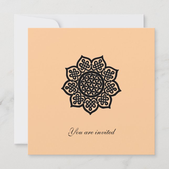 MAGIC EVENT metallic silver paper Invitation (Front)