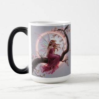 Magic Fairy Among Cherry Flowers - Illustration d Color Morph Mug