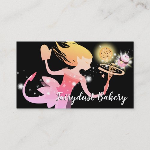 Magic fairy cookie cupcake baking bakery business card
