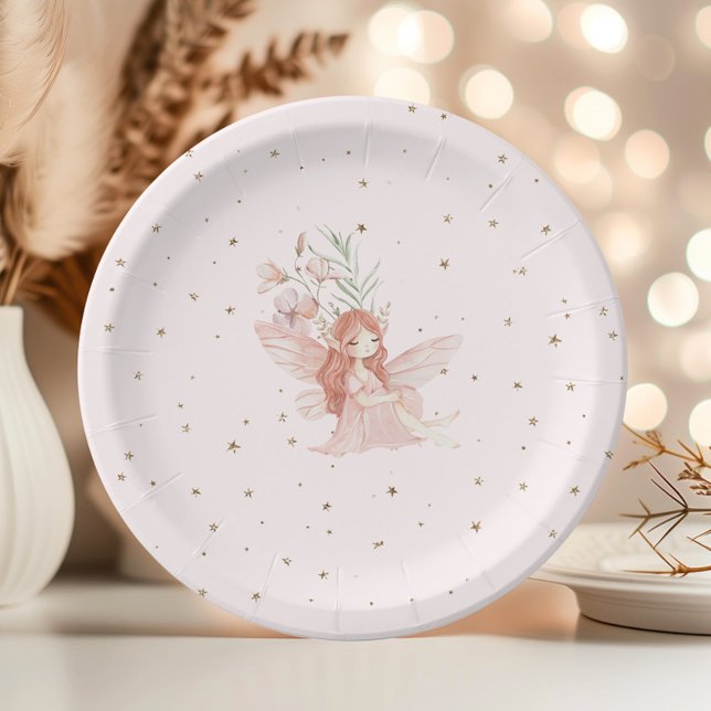 Magic Fairy First Birthday Enchanted Garden Paper Plates (Creator Uploaded)
