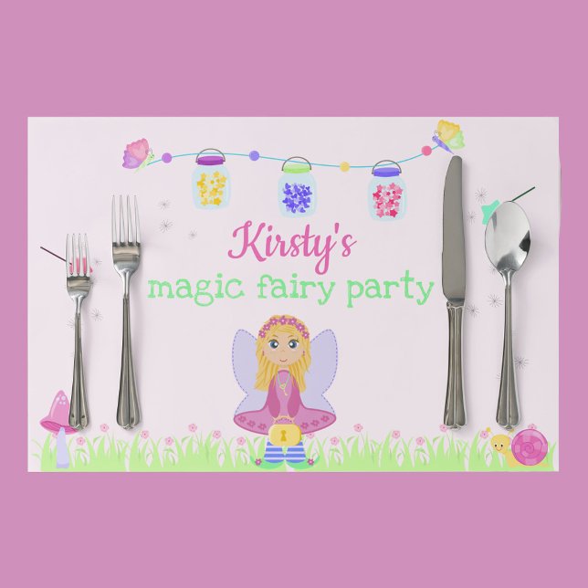 Magic Fairy Party | Girl's Birthday Placemat (Creator Uploaded)