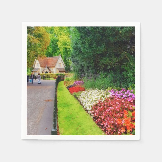 Magic Fairy-Tale British Landscape Paper Napkin (Front)