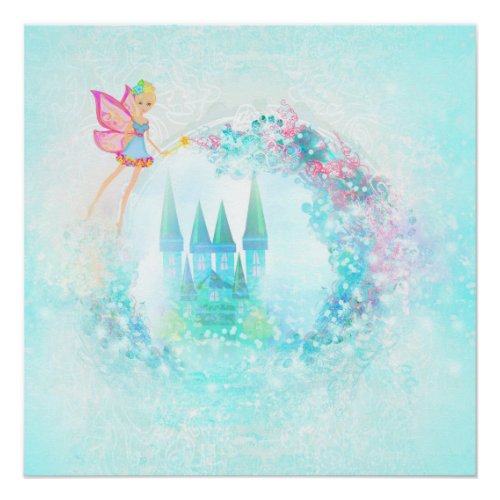 Magic Fairy Tale Princess Castle Poster