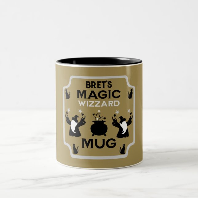 Magic Fantasy Wizard Gift Two-Tone Coffee Mug (Center)