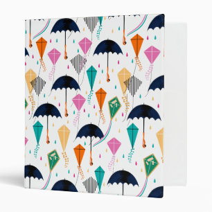Magic Fills the Air Kite Pattern 3 Ring Binder