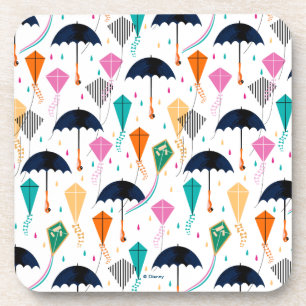 Magic Fills the Air Kite Pattern Beverage Coaster