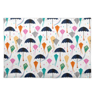 Magic Fills the Air Kite Pattern Cloth Placemat