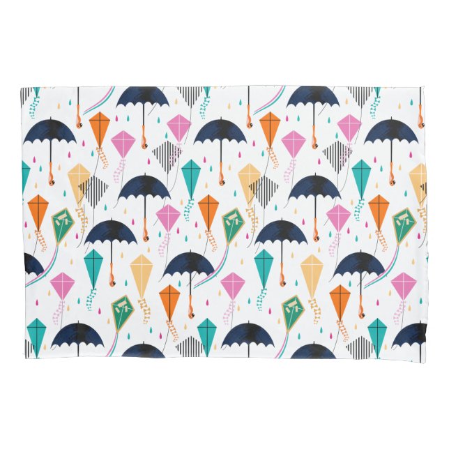 Magic Fills the Air Kite Pattern Pillow Case (Front)