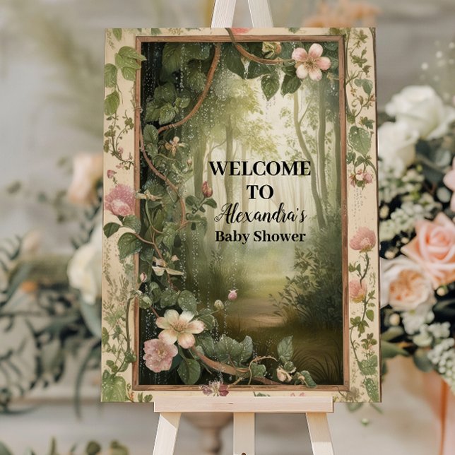 Magic Floral Forest Baby Shower Foam Board (Creator Uploaded)